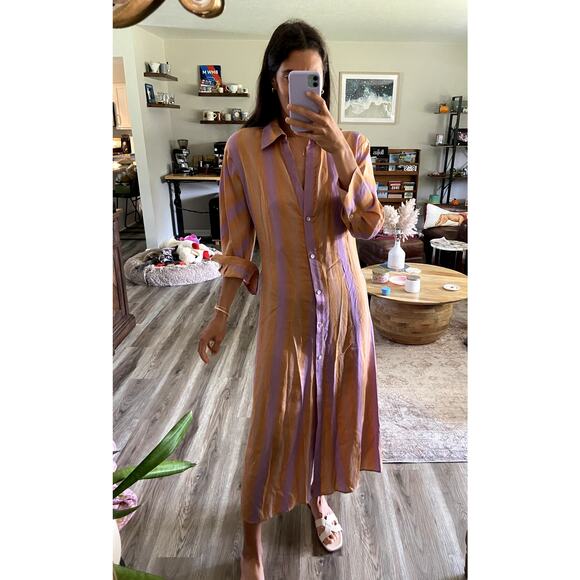 Vince Ombre Stripe Shirt Dress size S small - Picture 1 of 7